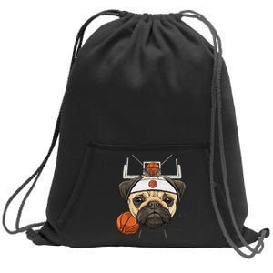 Pug Basketball Dog Lovers Basketball Player Sweatshirt Cinch Pack Bag