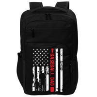 Proud Baseball Dad American Flag Sports Impact Tech Backpack