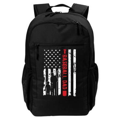 Proud Baseball Dad American Flag Sports Backpack
