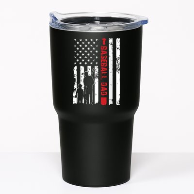 Proud Baseball Dad American Flag Sports Tumbler