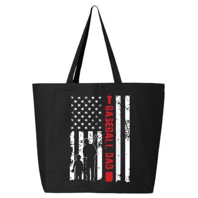 Proud Baseball Dad American Flag Sports 25L Jumbo Tote