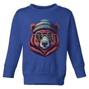 Papa Bear Dad Humor FatherS Day Gift Toddler Sweatshirt