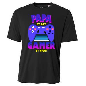 Papa By Day Gamer By Night Cooling Performance Crew T-Shirt