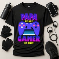 Papa By Day Gamer By Night Cooling Performance Crew T-Shirt