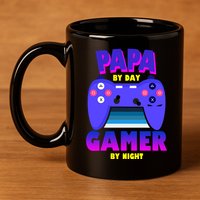 Papa By Day Gamer By Night 11oz C Handle Ceramic Mug
