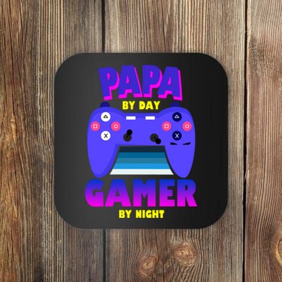 Papa By Day Gamer By Night Coaster