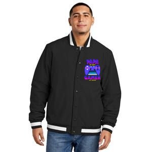 Papa By Day Gamer By Night Insulated Varsity Jacket