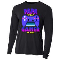 Papa By Day Gamer By Night Cooling Performance Long Sleeve Crew