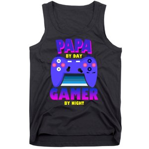 Papa By Day Gamer By Night Tank Top