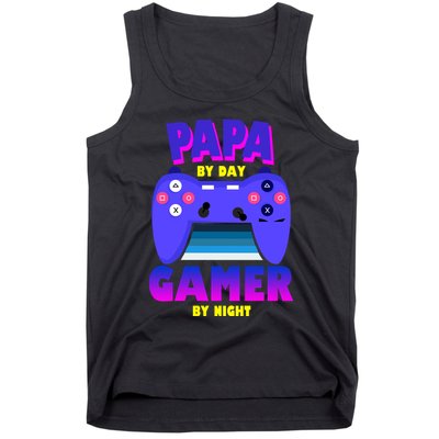 Papa By Day Gamer By Night Tank Top