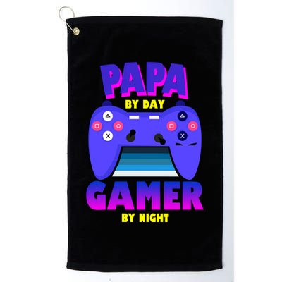 Papa By Day Gamer By Night Golf Towel