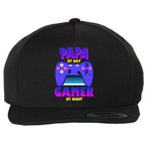 Papa By Day Gamer By Night Wool Snapback Cap