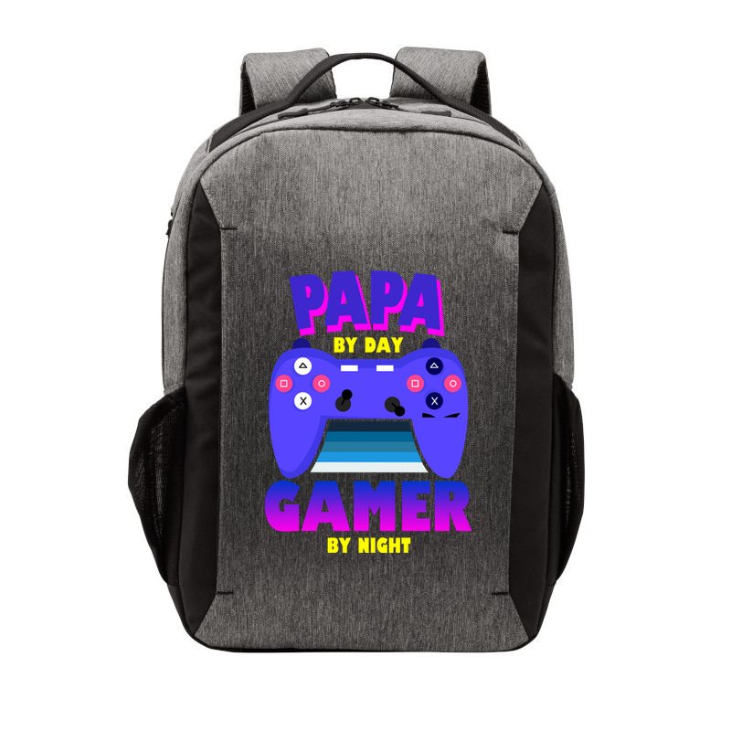 Papa By Day Gamer By Night Vector Backpack