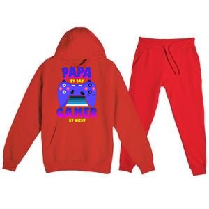 Papa By Day Gamer By Night Premium Hooded Sweatsuit Set