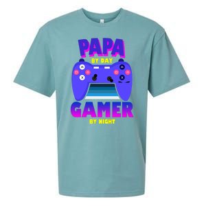 Papa By Day Gamer By Night Sueded Cloud Jersey T-Shirt