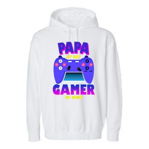 Papa By Day Gamer By Night Garment-Dyed Fleece Hoodie