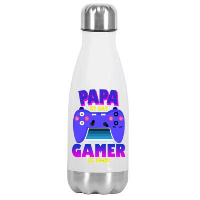 Papa By Day Gamer By Night Stainless Steel Insulated Water Bottle