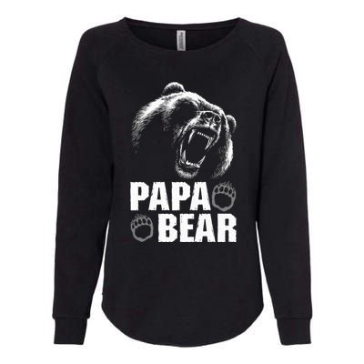 Papa Bear Dad Fathers Day Cool Gift Womens California Wash Sweatshirt