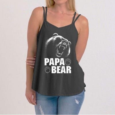 Papa Bear Dad Fathers Day Cool Gift Women's Strappy Tank