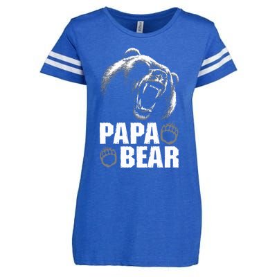 Papa Bear Dad Fathers Day Cool Gift Enza Ladies Jersey Football T-Shirt