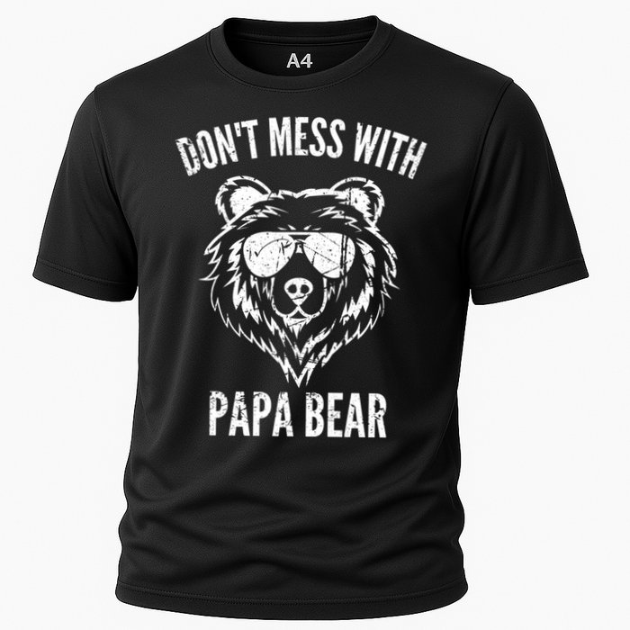 Papa Bear Design Dont Mess With Papa Bear Funny Fathers Day Meaningful Gift Cooling Performance Crew T-Shirt