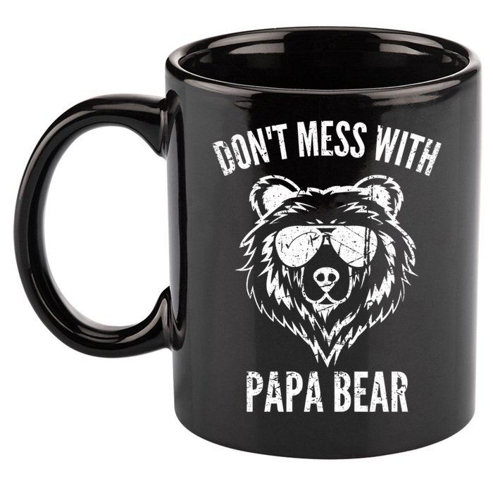 Papa Bear Design Dont Mess With Papa Bear Funny Fathers Day Meaningful Gift 11oz C Handle Ceramic Mug