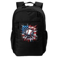 Patriotic Baseball Design Usa American Flag Boy 4th Of July Daily Commute Backpack