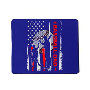 Proud Baseball Dad American Flag Fathers Day Gift Mousepad