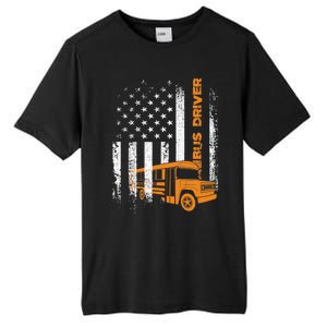 Patriotic Bus Driver USA American Flag - School Bus Driver Tall Fusion ChromaSoft Performance T-Shirt