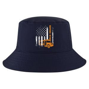 Patriotic Bus Driver USA American Flag - School Bus Driver Cool Comfort Performance Bucket Hat