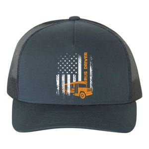 Patriotic Bus Driver USA American Flag - School Bus Driver Yupoong Adult 5-Panel Trucker Hat