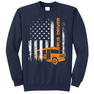 Patriotic Bus Driver USA American Flag - School Bus Driver Sweatshirt