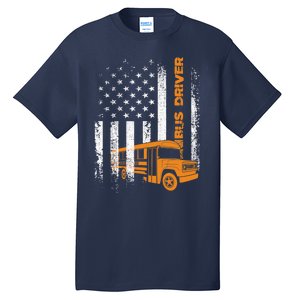 Patriotic Bus Driver USA American Flag - School Bus Driver Tall T-Shirt