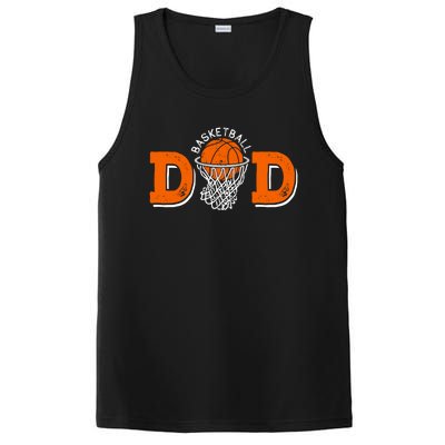 Proud Basketball Dad Funny Family Matching Fathers Day Gift PosiCharge Competitor Tank