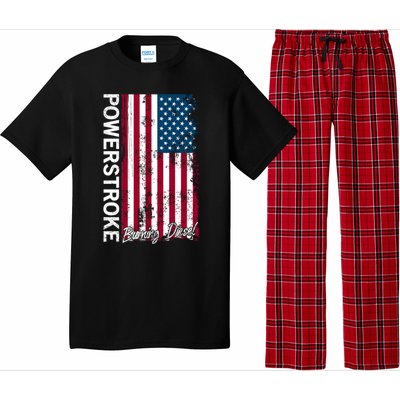 Powerstroke Burning Diesel American Flag Usa Great Gift Pajama Set