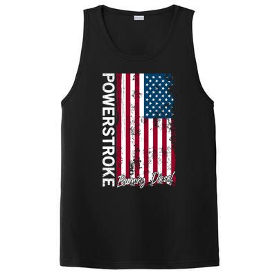 Powerstroke Burning Diesel American Flag Usa Great Gift PosiCharge Competitor Tank