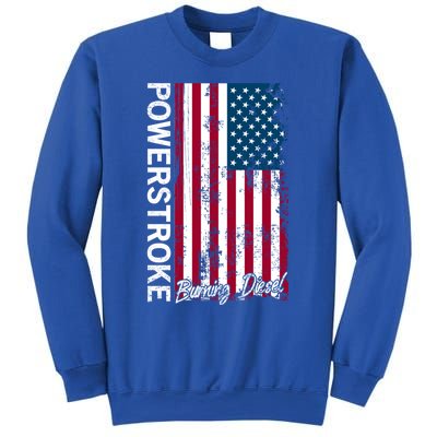 Powerstroke Burning Diesel American Flag Usa Great Gift Sweatshirt