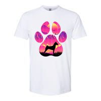 Paw Basenji Dog Mom Dad Mountains Sunset Softstyle CVC T-Shirt