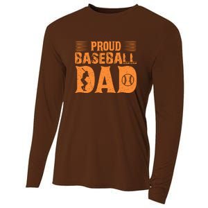 Proud Baseball Dad Gift For Baseball Player Father's Day Cooling Performance Long Sleeve Crew