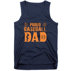 Proud Baseball Dad Gift For Baseball Player Father's Day Tank Top