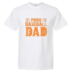 Proud Baseball Dad Gift For Baseball Player Father's Day Garment-Dyed Heavyweight T-Shirt