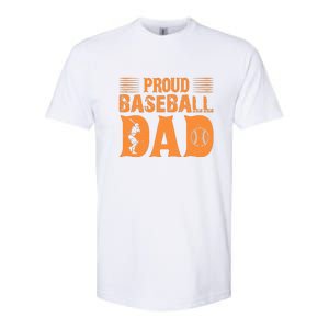 Proud Baseball Dad Gift For Baseball Player Father's Day Softstyle CVC T-Shirt