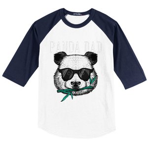 Panda Bear Dad Coolest Father Fun Fathers Day Sunglasses Baseball Sleeve Shirt