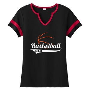 Proud Basketball Dad funny father's day Ladies Halftime Notch Neck Tee