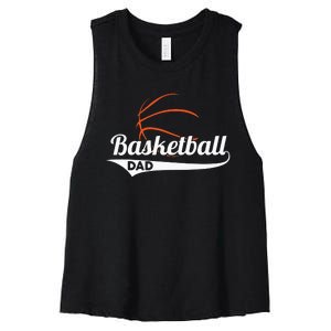 Proud Basketball Dad funny father's day Women's Racerback Cropped Tank