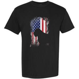 Patriotic Bouvier Des Flandres American Flag Cool Dog Lover Garment-Dyed Heavyweight T-Shirt