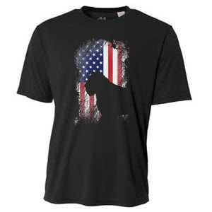 Patriotic Bouvier Des Flandres American Flag Cool Dog Lover Cooling Performance Crew T-Shirt