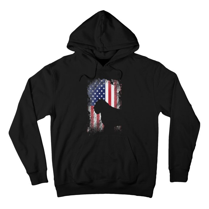 Patriotic Bouvier Des Flandres American Flag Cool Dog Lover Hoodie