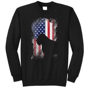 Patriotic Bouvier Des Flandres American Flag Cool Dog Lover Sweatshirt