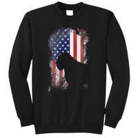 Patriotic Bouvier Des Flandres American Flag Cool Dog Lover Sweatshirt